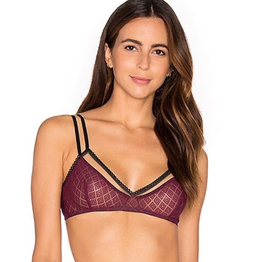 else Hidden Layer Soft Bra in Berry/Black Size Large